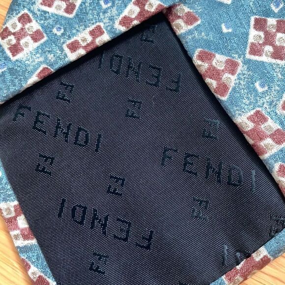 Fendi Printed Silk Tie - Picture 5 of 5